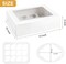 12-Pc White Cupcake Boxes – Window & Inserts, Disposable, 13x10x4in